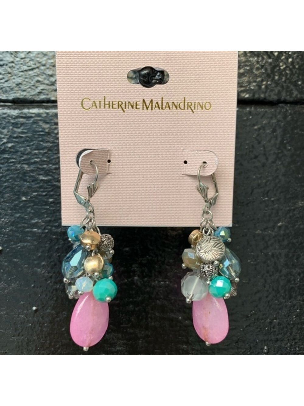 Catherine Malandrino Gemstone Cluster Earrings